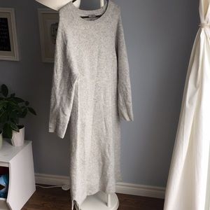 ASOS light grey long sweater dress